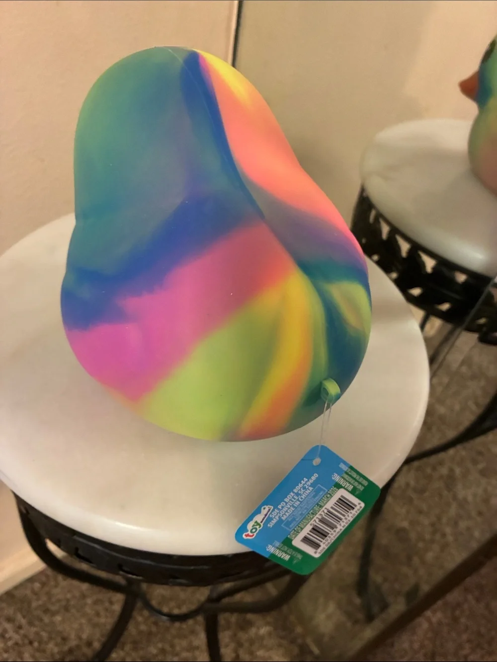 Rainbow Rubber Duck Sensory Toy - Multicolor